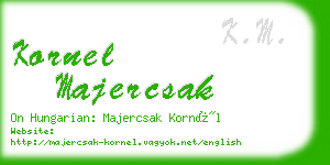 kornel majercsak business card